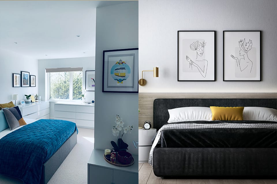 Blue and greys | Gray, black, and gold | Mohit Bansal Chandigarh | Interior Designing | Home Decor